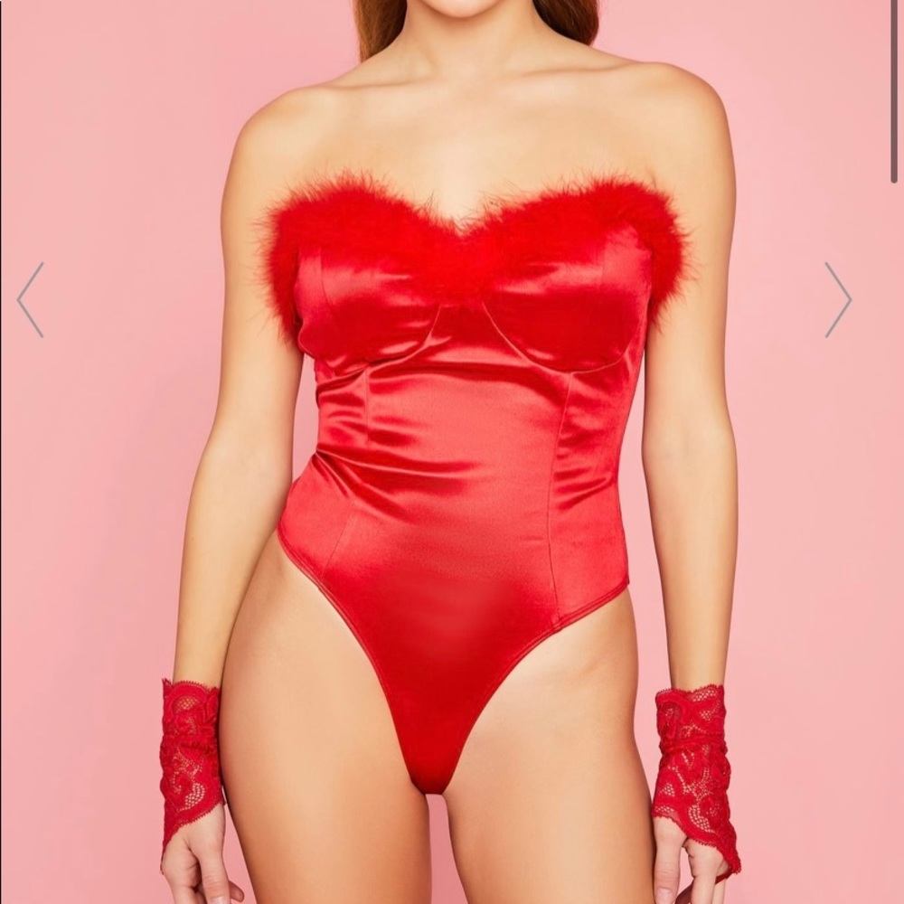 Ruby Pinup Princess Satin Bodysuit